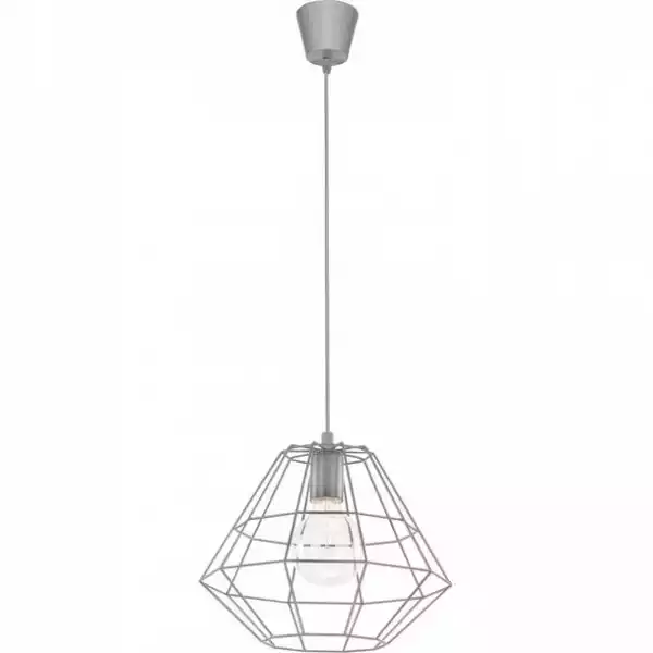 ﻿tk Lighting Lampa Sufitowa Diamond Śr. 30 Cm Szara 1X60W E27