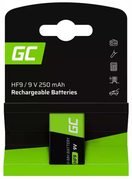 Akumulatorek Bateria 9V Hf9 250Mah Green Cell