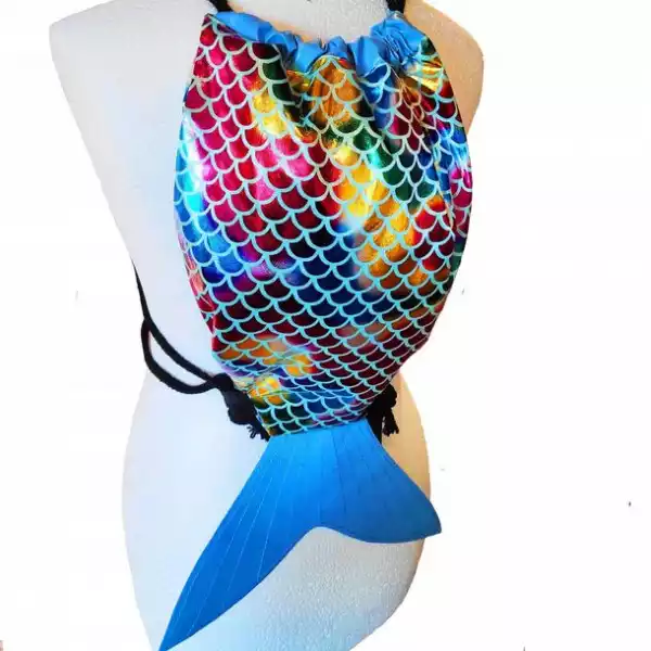 Worek Torba Plecak Szkolny Mermaid Syrenka Ryba 3D