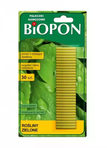 ﻿pałeczki Nawozowe Do Roślin Zielonych 30Szt Biopon