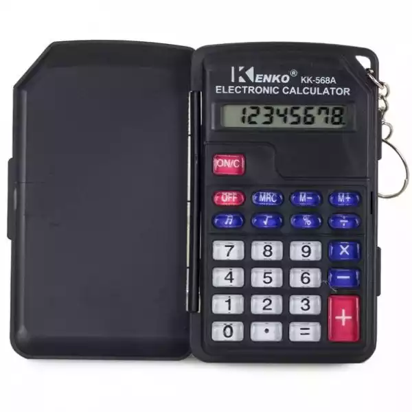 ﻿kalkulator Kieszonkowy 8 Cyfr Brelok Składany Etui