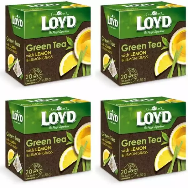 ﻿herbata Loyd Green Zielona Z Cytryną 80 Torebek