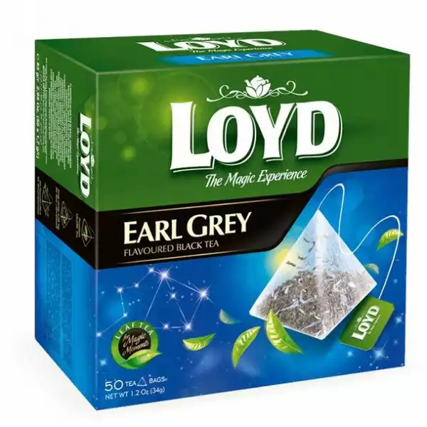 Herbata Loyd Earl Grey Piramidki 50 Torebek