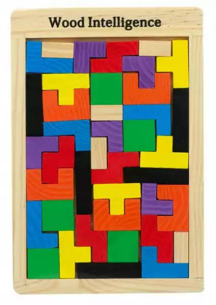 ﻿puzzle Drewniane Montessori Układanka Tetris 3D