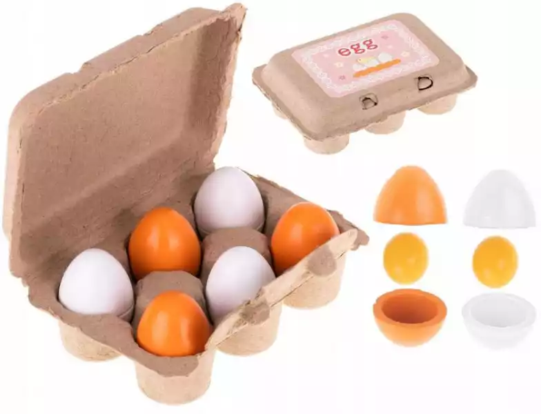 Jajka Drewniane Do Zabawy Układanka Montessori Gra