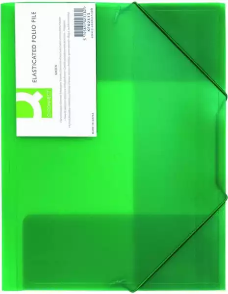 Teczka Plastikowa Z Gumką 3-Skrzydłowa A4 Zielony