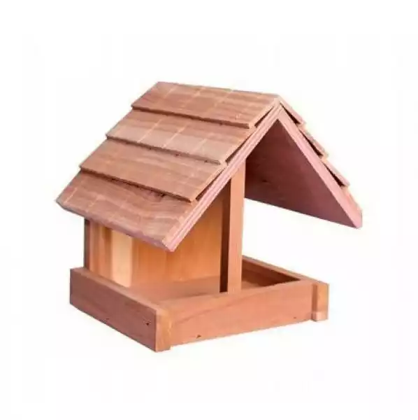 ﻿karmnik Dla Ptaków Z Drewna Cedrowego 15X13X14Cm