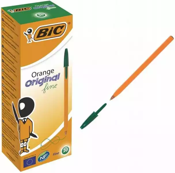 ﻿długopis Bic Orange Zielony Szybkoschnący X 20 Szt