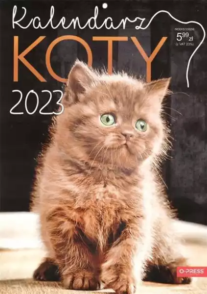 ﻿kalendarz 2023 A4 Ścienny Koty