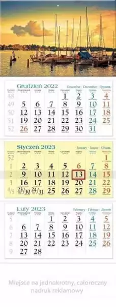 ﻿kalendarz 2023 Trójdzielny Mazury