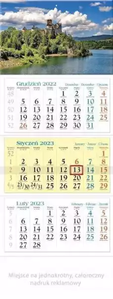 Kalendarz 2023 Trójdzielny Czorsztyn