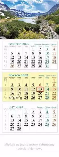 ﻿kalendarz 2023 Trójdzielny Tatry