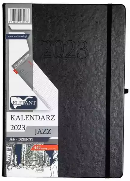Kalendarz 2023 A4 Jazz Dzienny Czarny