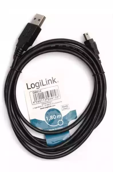Kabel Usb2.0 - Usb Mini 5Pin Logilink 1.8M
