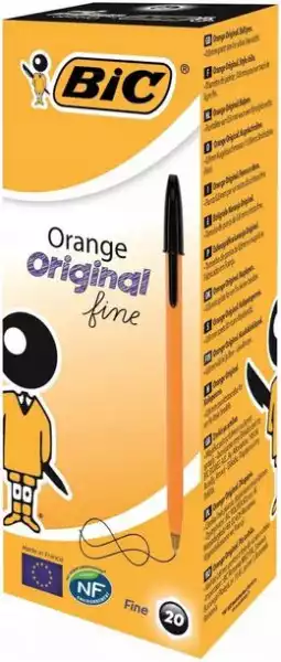 ﻿długopis Orange Original Fine Czarny 20 Sztuk Bic
