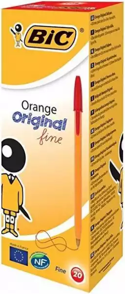 ﻿długopis Bic Orange 0.8Mm Czerwony X 20