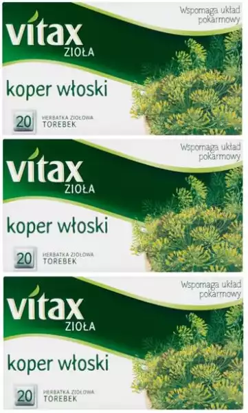 ﻿herbata Ziołowa Vitax Koper Włoski 60Sztx1.5G