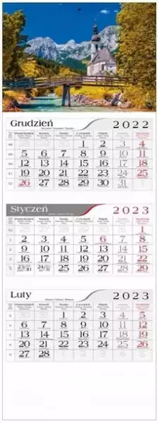 ﻿kalendarz 2023 Trójdzielny Alpejski Kościółek
