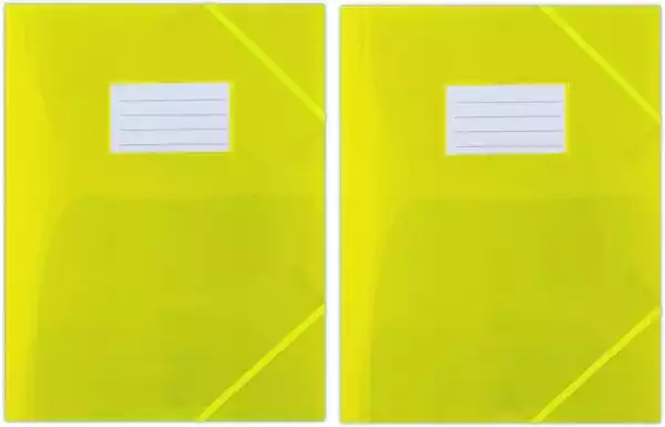 ﻿teczka Z Gumką A4 Pp 3-Skrzydłowa, Żółta X2 Szt