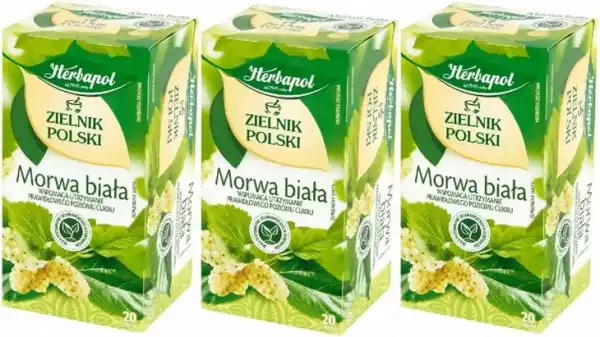 Herbata Ziołowa Zielnik Polski Herbapol Morwa X3