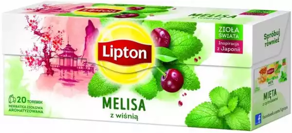 ﻿herbata Ziołowa W Torebkach Lipton Melisa 20Szt