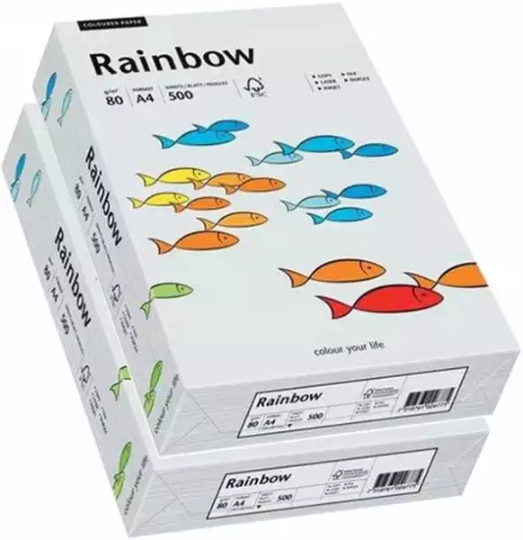 Papier Drukarki Rainbow A4 80G R93 Jasno Szary X2