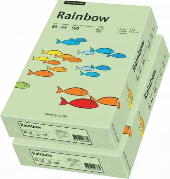 Papier Drukarki Rainbow A4 R75 Przyga. Zielony X2