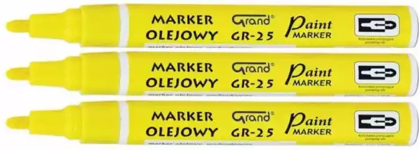 ﻿marker Olejowy Pisak Olejny Grand Gr25 Żółty X3