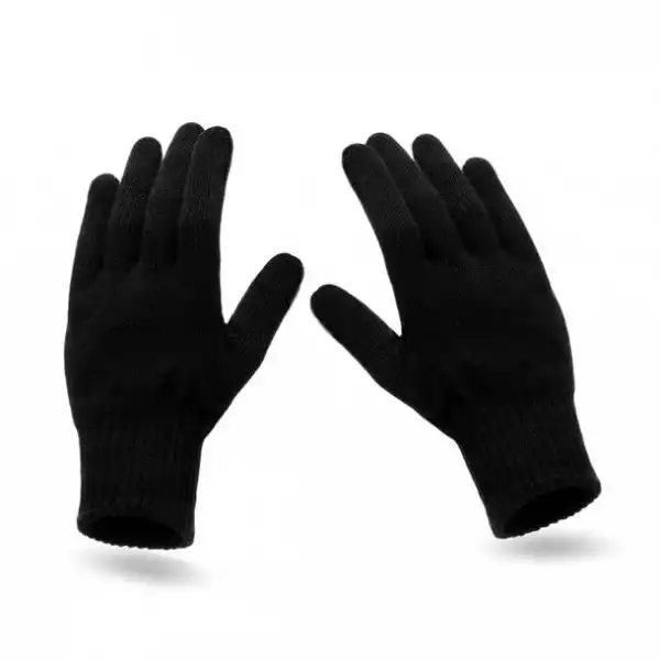 ﻿ciepłe Rękawiczki Męskie Zimowe Uniwersalne Czarne