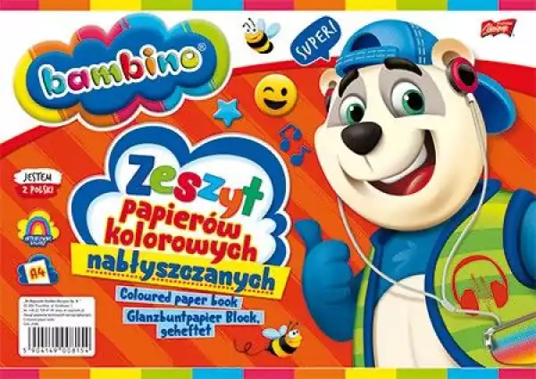 Bambino Zeszyt Papierów Kolorowych A4 Nabłyszczany.