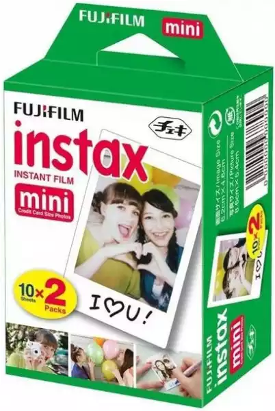 ﻿20X Fujifilm Wkład Instax Mini Glossy 20 Sztuk