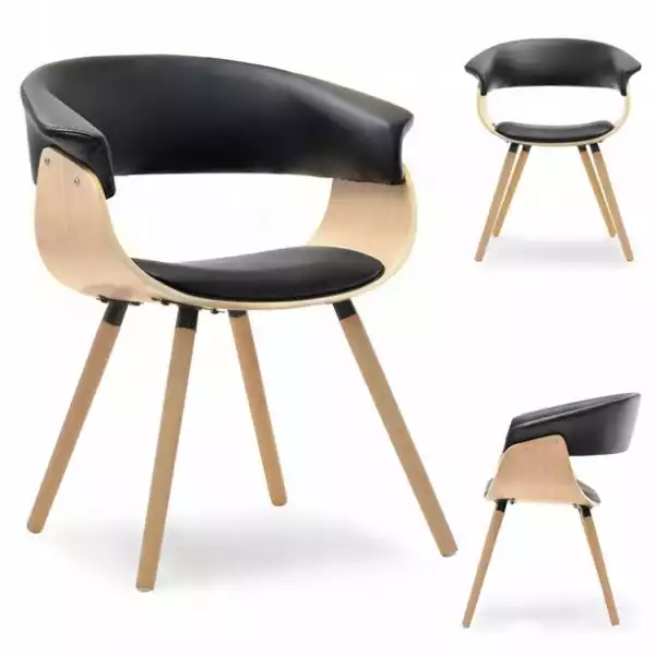 ﻿nowoczesne Krzesło Z Giętego Drewna Elina Dąb Cz