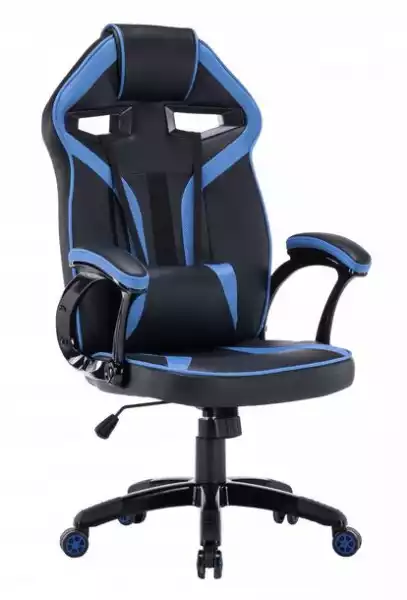Fotel Obrotowy Gamingowy Krzesło Drift Niebieski