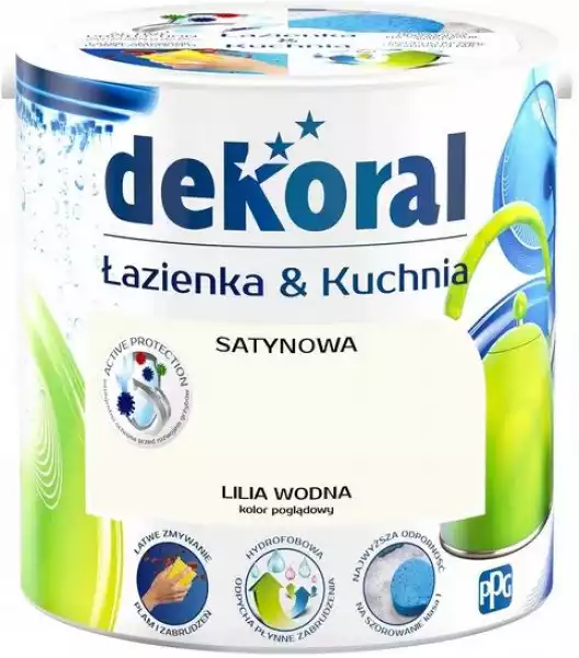 ﻿farba Dekoral Łazienka I Kuchnia Lilia Wodna 2,5L