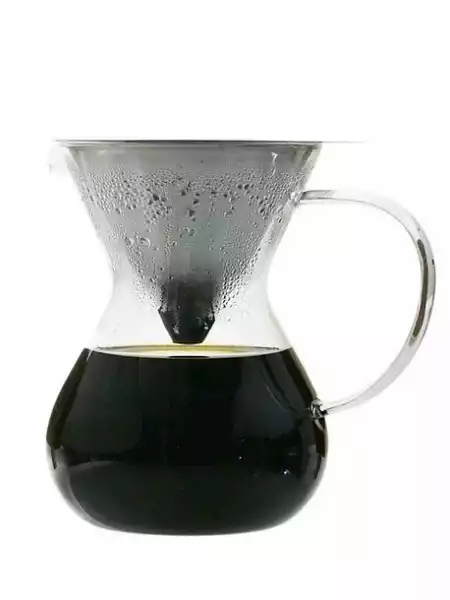 Zaparzacz Szklany Drip Do Kawy Stalowy Filtr Eko