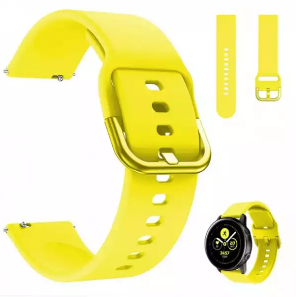 ﻿pasek Do Zegarka Smartwatcha 20Mm Żółty