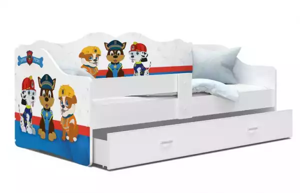 ﻿łóżko Dziecięce Materac Szuflada 160X80 Neli Białe