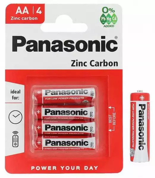 Baterie Paluszki Panasonic Zinc Aa Lr6 Luz Sztuki