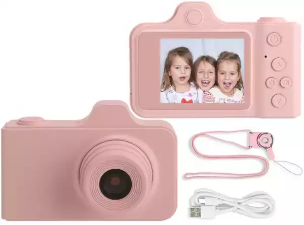 Aparat Cyfrowy Dla Dzieci 2 Kamery 1080P 2 Smycz