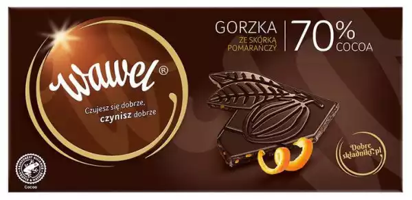﻿czekolada Gorzka 70% Premium Ze Skórką Pomarańczy Wawel 100G