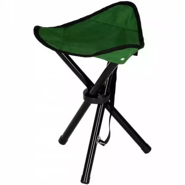 ﻿krzesło Składane Trójkątne Turystyczne Na Biwak Wędkarskie Zielone