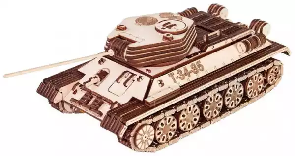 ﻿ewa Drewniane Puzzle 3D - Czołg T-34-85