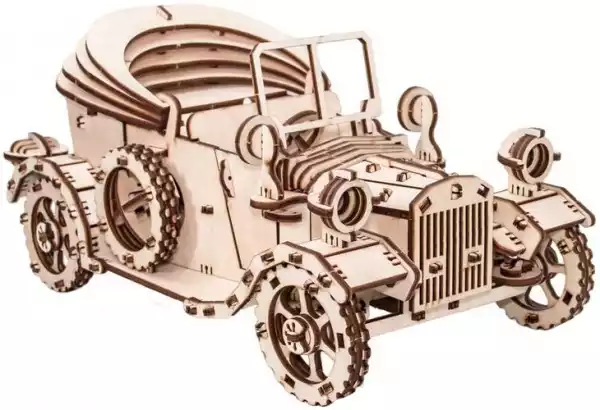 ﻿ewa Drewniane Puzzle 3D - Samochód Retro