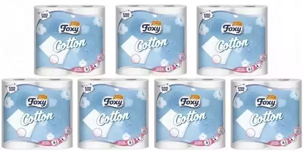 Papier Toaletowy 5 Warstw Foxy Cotton 4 Rolki X 7