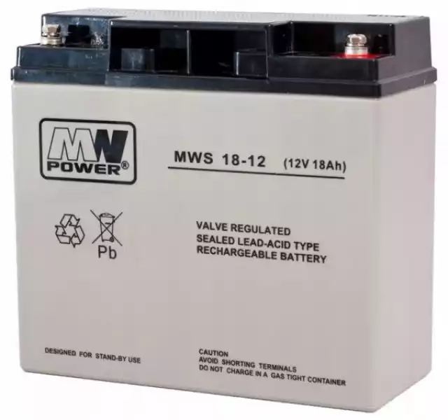 ﻿akumulator Agm Żelowy Mwp Mws 18-12 (12V 18Ah)