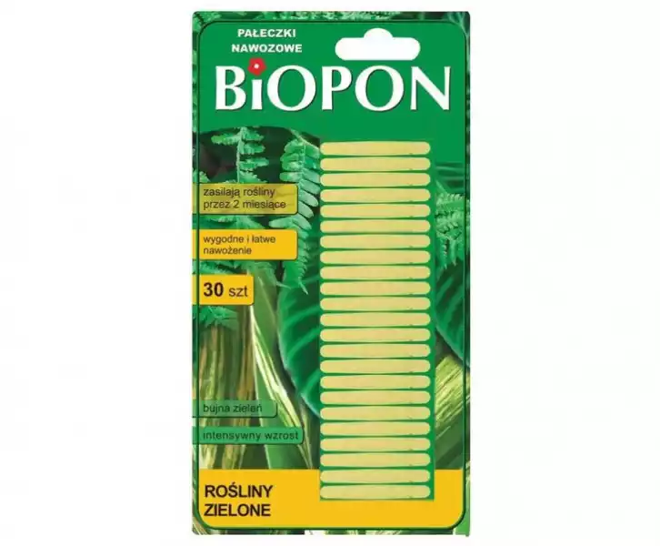 Pałeczki Nawozowe Rośliny Zielone 30Sztuk Biopon