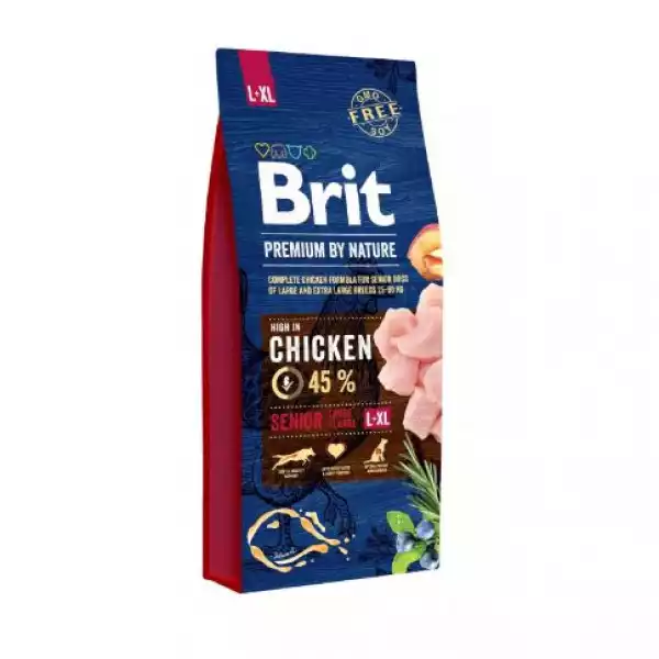 ﻿brit Premium By Nature Chicken Senior Karma Dla Starszych Psów Dużych I Bar