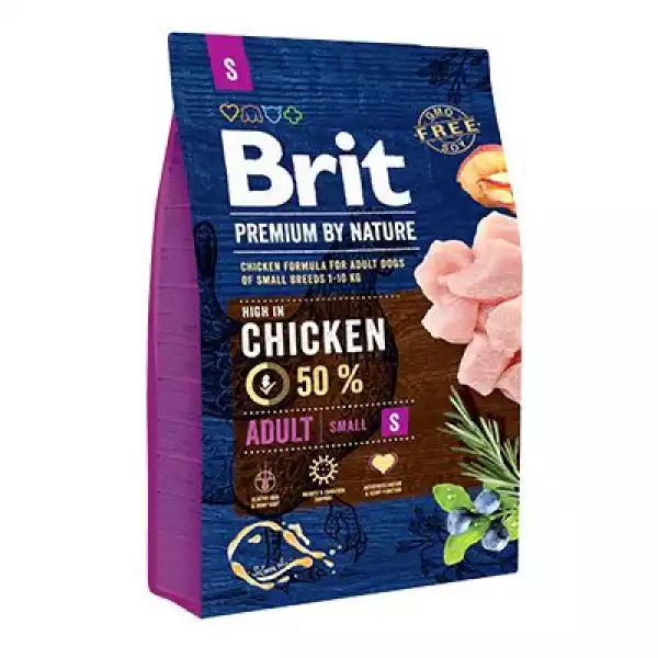 ﻿brit Premium By Nature Chicken Adult Kurczak Karma Dla Dorosłych Psów Małyc