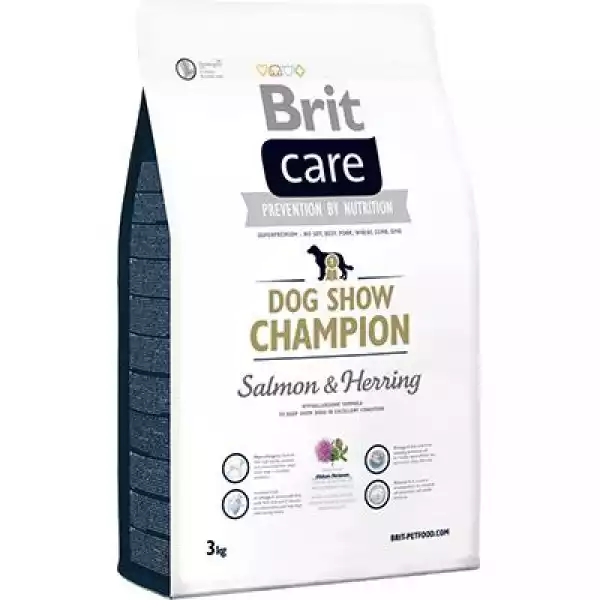 ﻿brit Care Dog Show Champion Salmon & Herring Łosoś Śledź Karma Dla Psa 3 Kg
