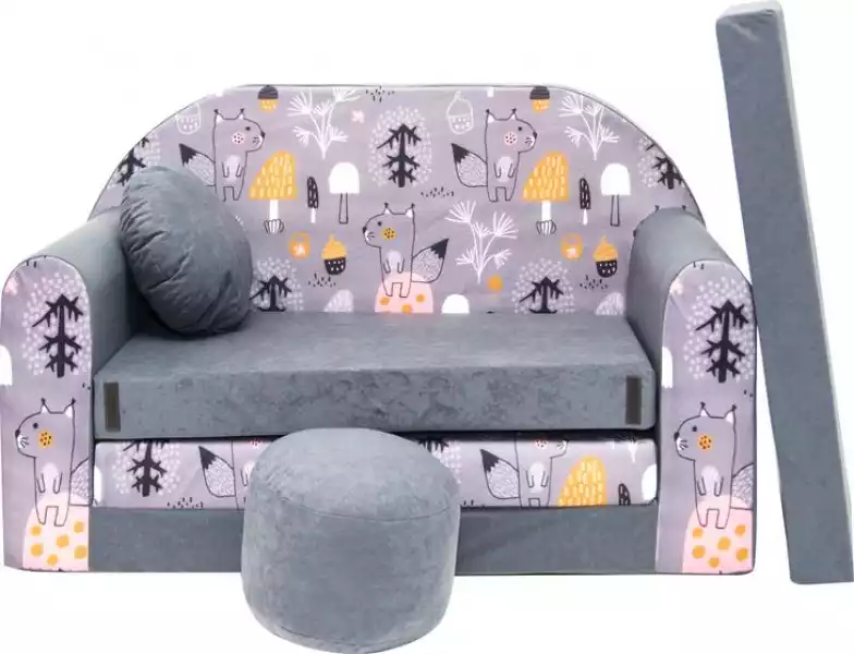 ﻿sofa Rozkładana Kanapa 168Cm Materac Łóżeczko Dla Dzieci Poduszka